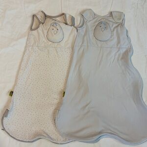 Nested Bean baby Pajamas Sleep Sacks - light blue and stars